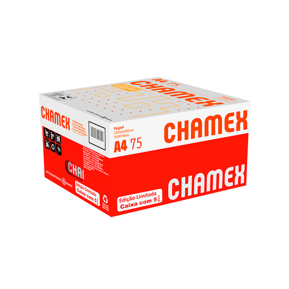 Papel Chamex A4 75grs 500fls Cacula 6873