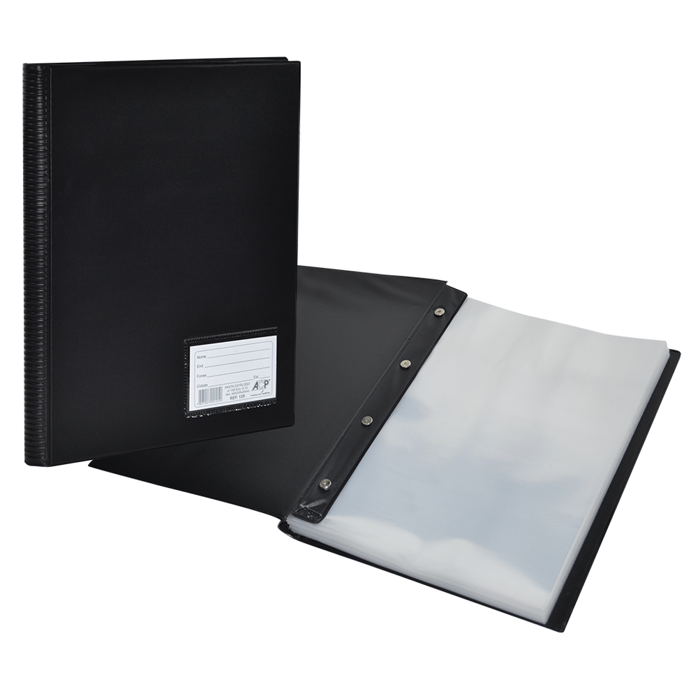 PASTA CATALOGO C/ 100 PLASTICOS 0.40MM R.125 cacula