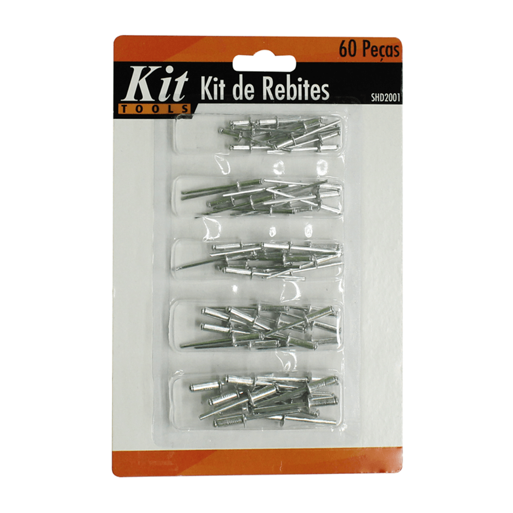 KIT REBITES COM 60 PECAS R.SHD2001 - cacula